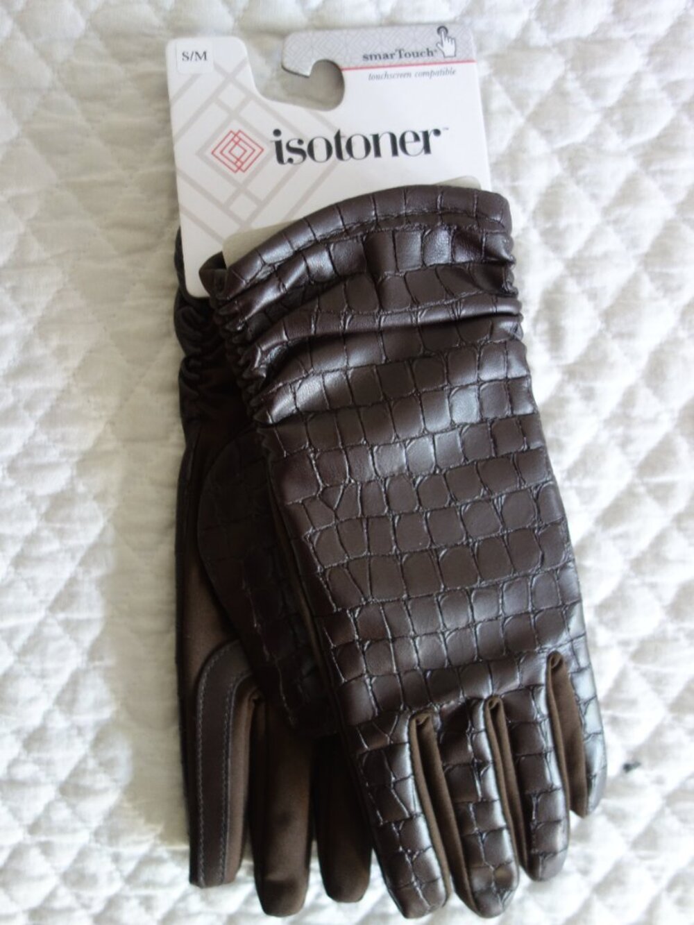 NWT $50 Two Pairs (Black/Brown) of Isotoner Gloves – S/M and One Size - Picture 2 of 9